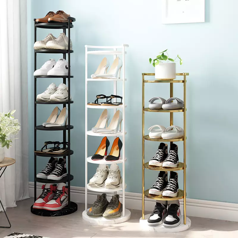 Home high quality space saving round shoe rack shoe rack finishing metal shoe rack