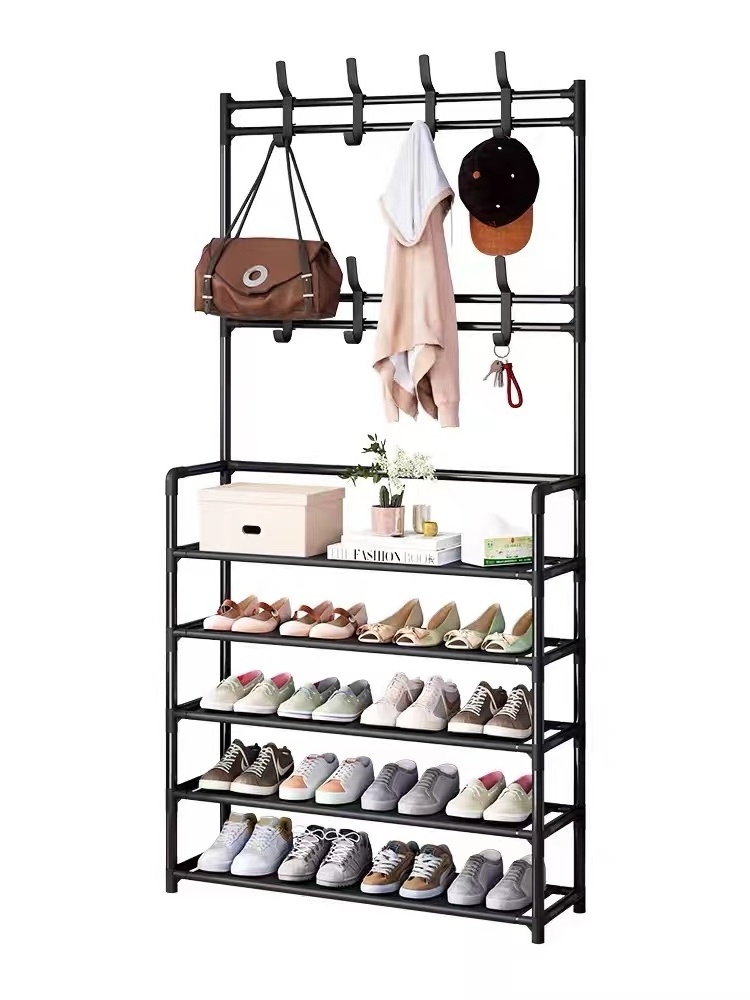 New Shoe Shelf Multi-Layer Storage Organizer Standing Clothes Rack Multifunction Shoe And Hat Rack