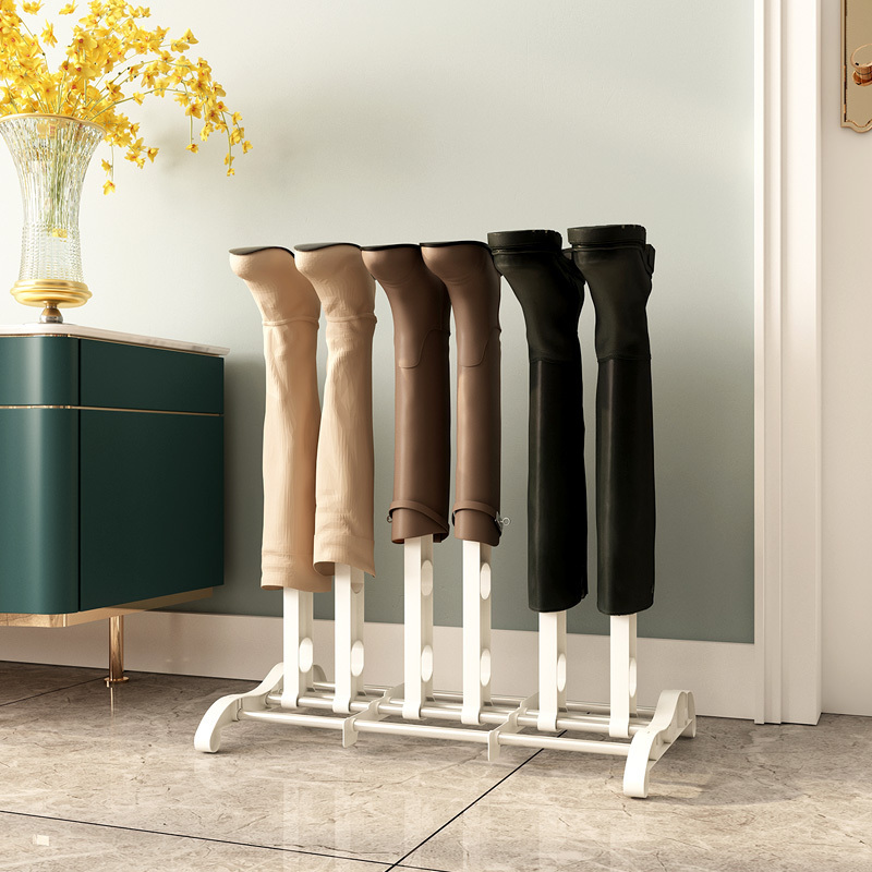 household easy to assemble and space saving stainless steel free standing shoe rack