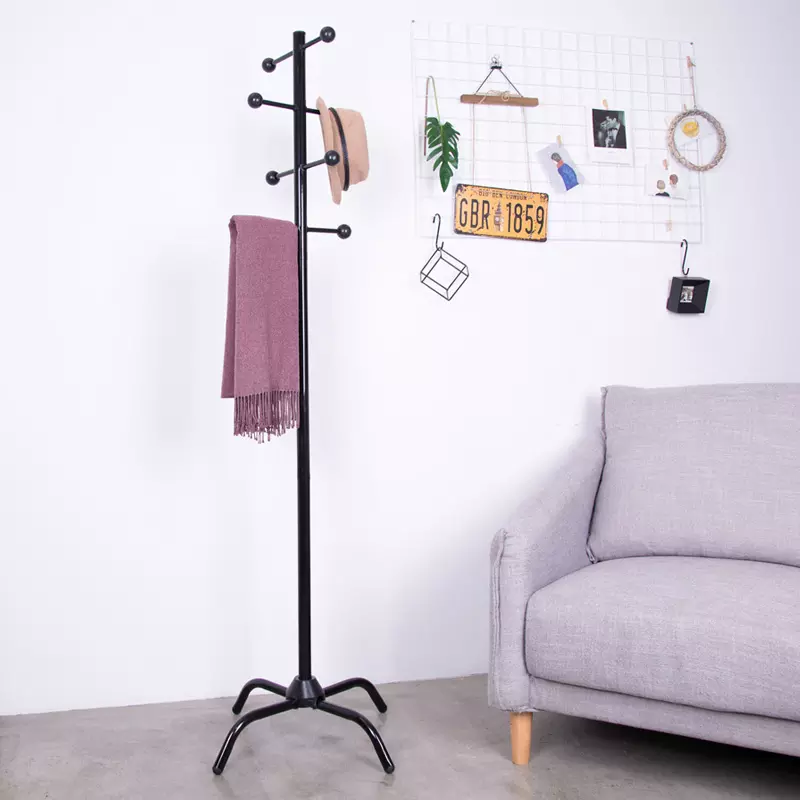 Small Packing Metal Bedroom Tree Shaped Clothes Tree Hat Garment Coat Hanger Stand