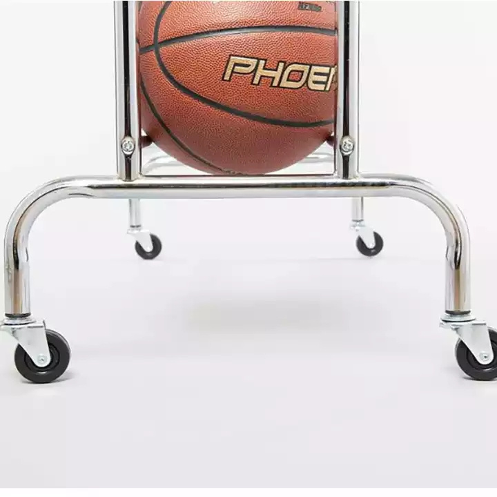 Gym 3 Tiers Pulley Sports Ball Storage Rack 12 Basketball Soccer Balls Football Rack Shelf