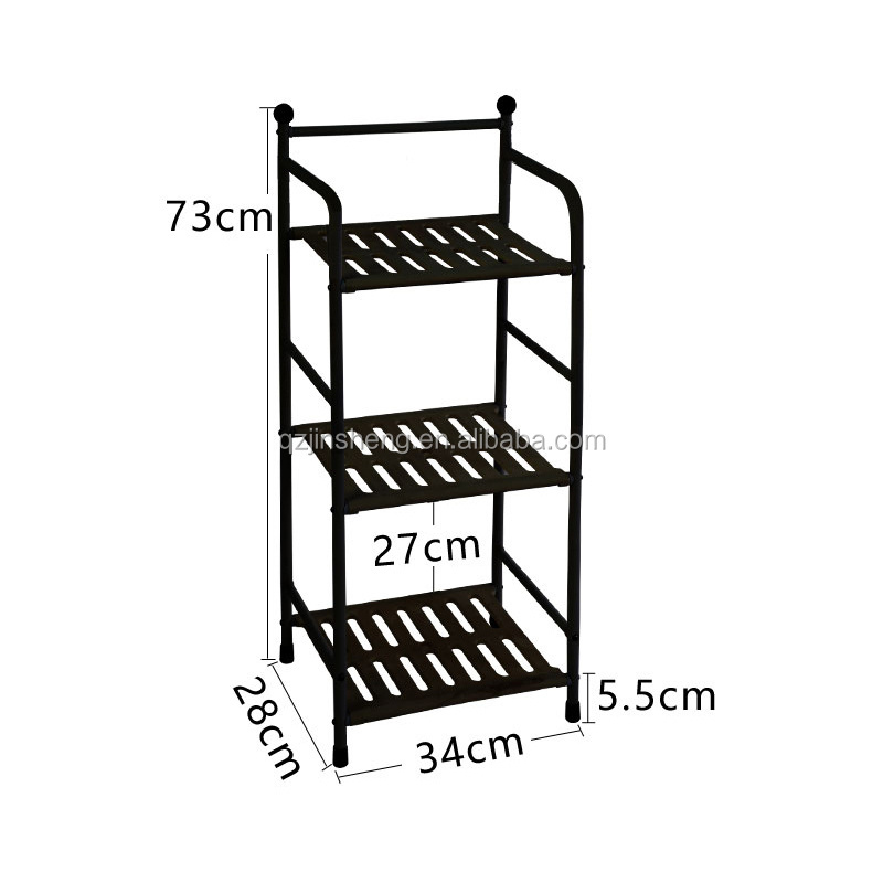 3 Tier Home Corner Storage Rack Kitchen Organizer Shelf For Bathroom