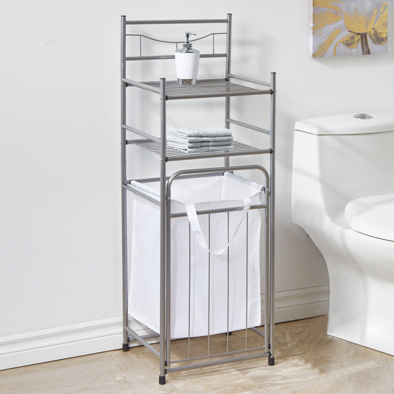 Metal Shelves Dirty Clothes Dirty Laundry Basket Bathroom Storage Rack Laundry Hamper Foldable Laundry Basket Rack