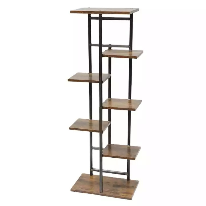 4 Layers Modern metal Flower Display Stand Flower Pot holder Shelf Rack Wood Plant Stand for indoor