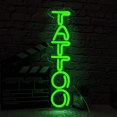 1pc Green Tattoo Neon Sign Wall Decor ,Dimmable Tattoo Led Sign Beauty Salon Neon Sign,Custom Shop Neon Sign Man Cave Led Sign