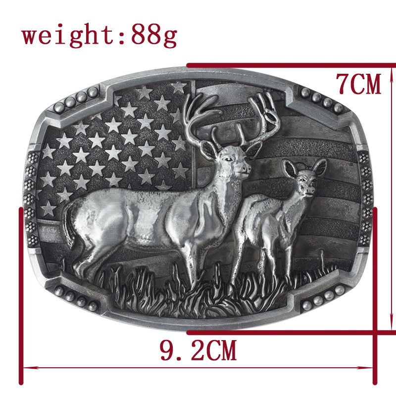 Manufacturer personalized belt buckles Wholesale Western Cowboy Luxury 40mm Zinc Alloy Metal Belt Buckles For Men