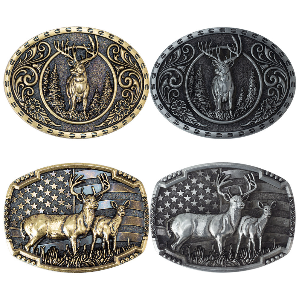 Manufacturer personalized belt buckles Wholesale Western Cowboy Luxury 40mm Zinc Alloy Metal Belt Buckles For Men