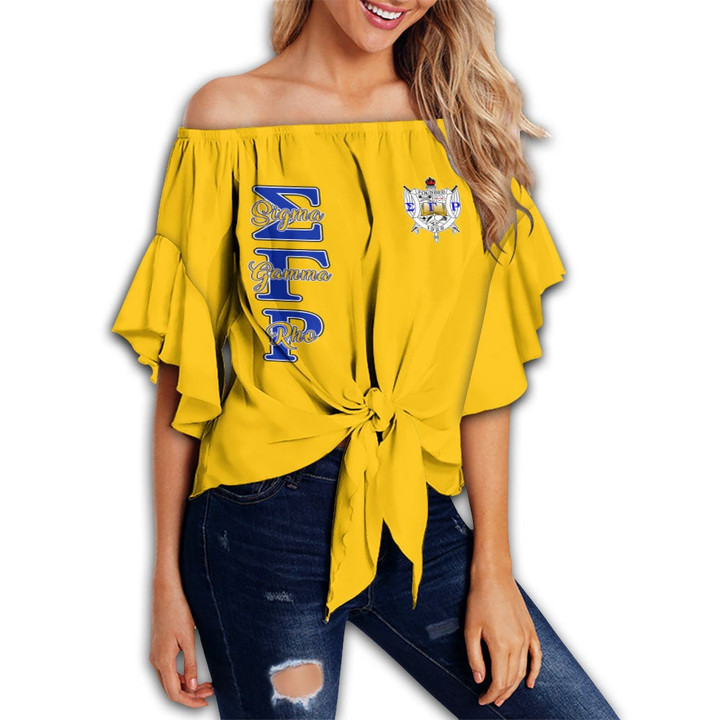 Newest Custom Sigma Gamma Rho Sorority Blue Blouse For Women Summer Fashion Blouse Bulk Ladies Chiffon Blouses & Shirts