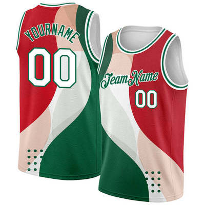 Sublimation Men's Basketball Uniform Print on Demand Mexico Flag Basketball Vest Custom Team Number Name Basketball Jersey