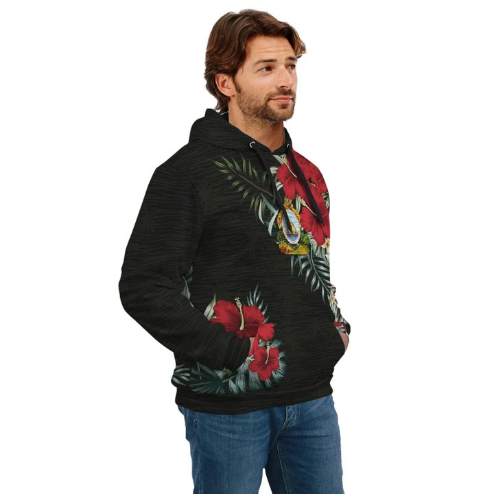 Honduras Hoodie Wholesale Unisex Hoodies Manufacturer Custom Polynesian Hibiscus Men's Hoodies Sweatshirts Pullover High Quality