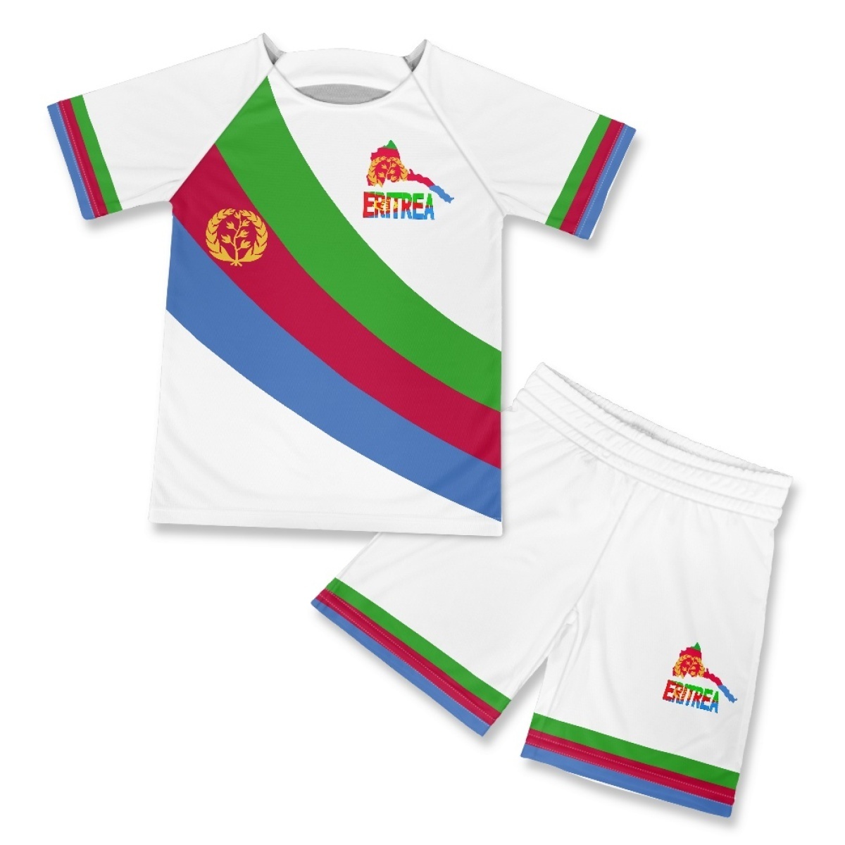 New Arrival Eritrea Football Jersey Set Wholesale Custom Breathable Kids Eritrean Football Uniform Soccer Children Football Suit