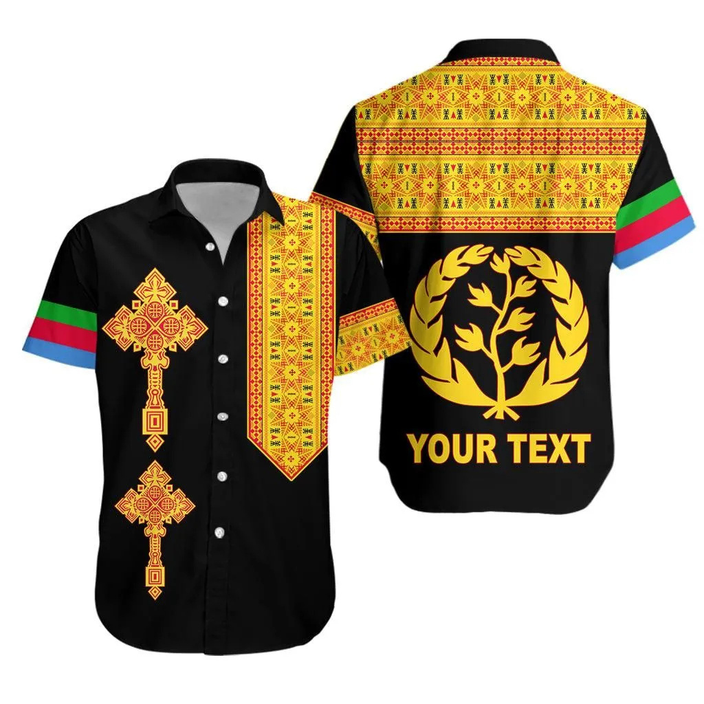 Manufacturer Summer Top Men Causal Shirts Custom Logo Eritrea Men's T Shirts High Quality Plus Size Eritrea Hawaiian Shirt Tops