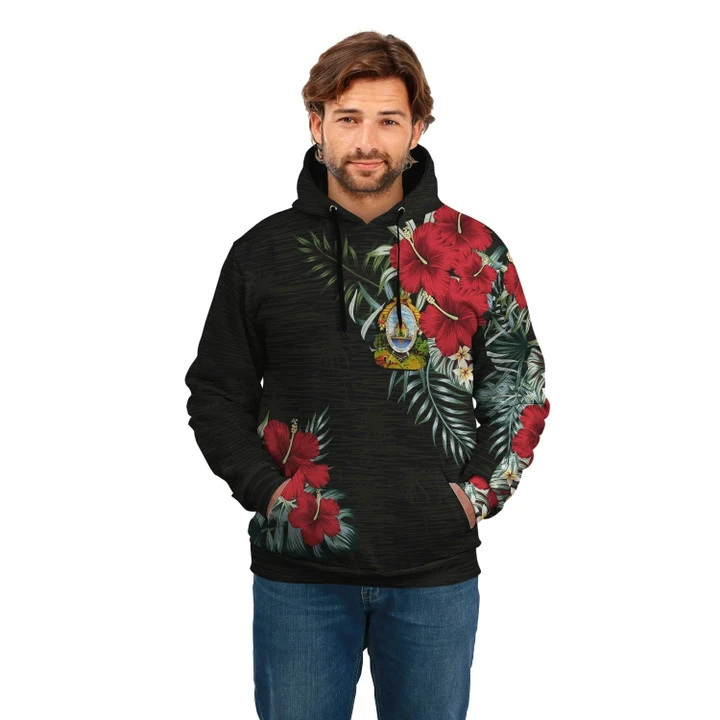 Honduras Hoodie Wholesale Unisex Hoodies Manufacturer Custom Polynesian Hibiscus Men's Hoodies Sweatshirts Pullover High Quality