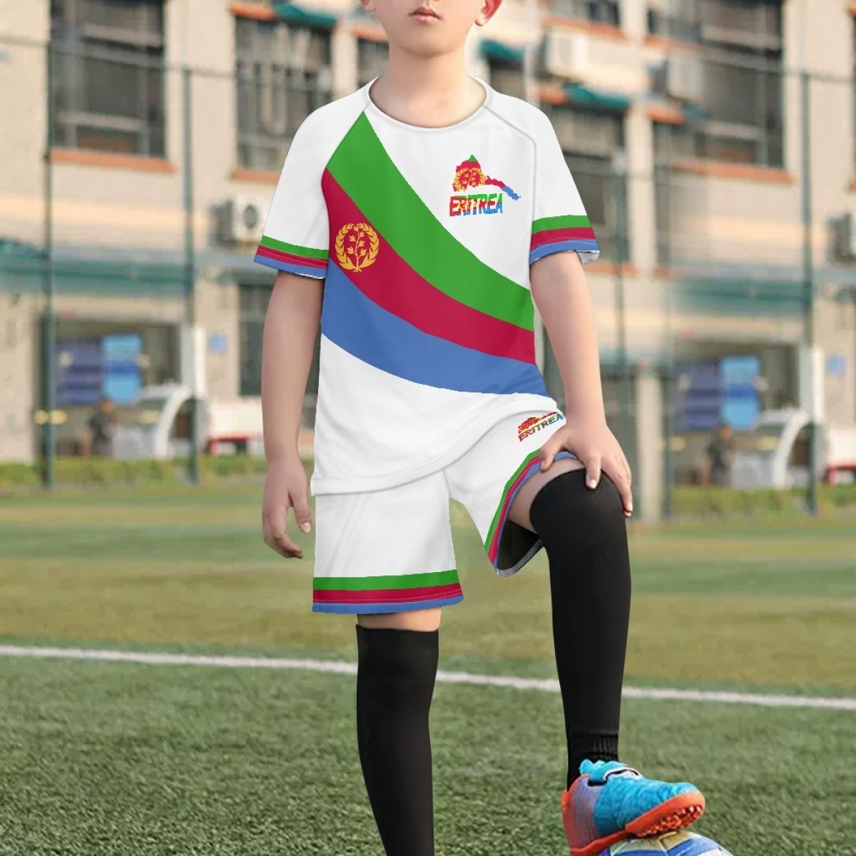 New Arrival Eritrea Football Jersey Set Wholesale Custom Breathable Kids Eritrean Football Uniform Soccer Children Football Suit