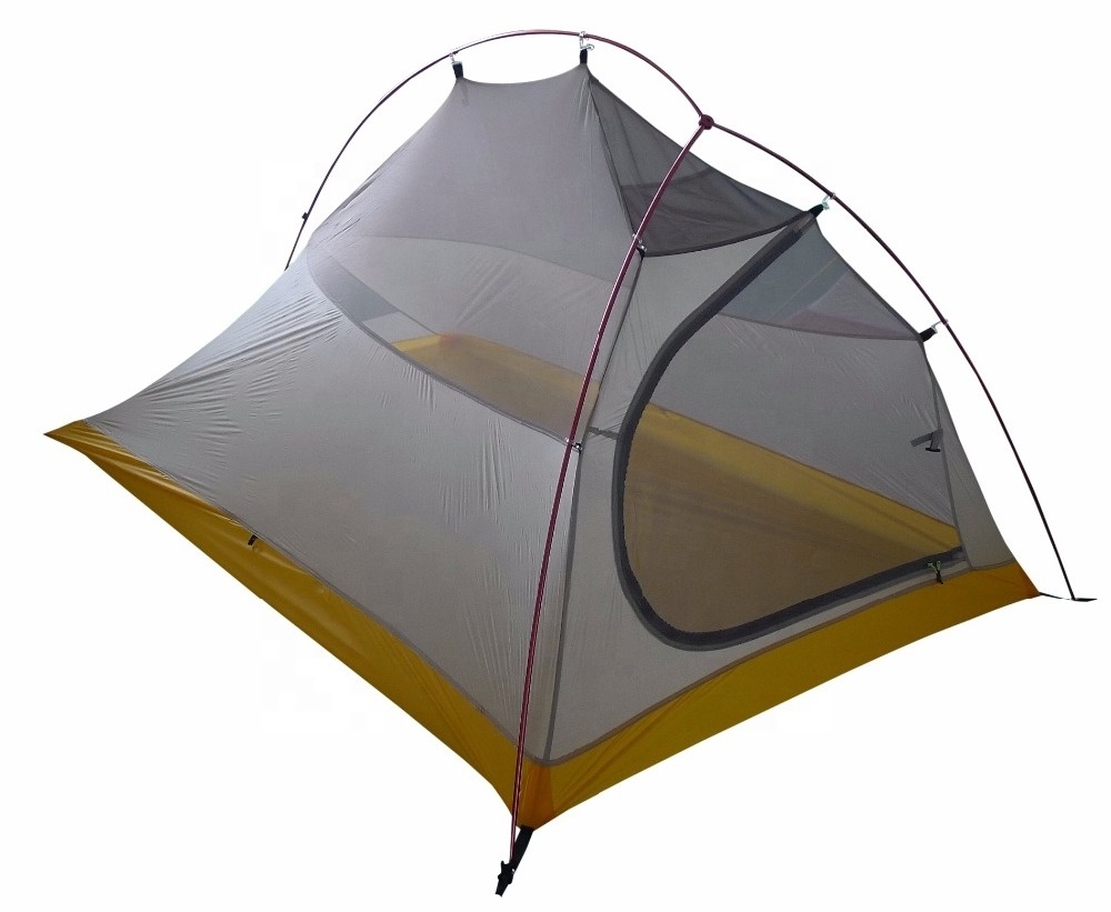 JWJ-052 Outdoor Ultralight hiking tent 1-2 person camping aluminium pole mosquito net tent