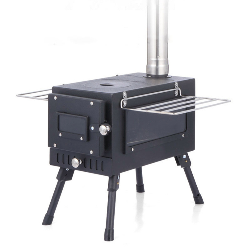 JWQ-002 Outdoor Portable Wood Stove Camping Wood Stoves Telescopic Folding Heater rocket stove