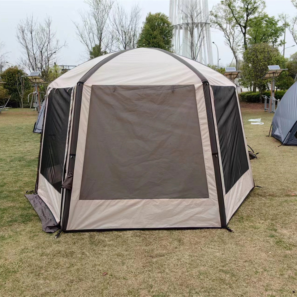 JWF-236 Rainproof hexagonal air tent camping outdoor big space inflatable shelter tent