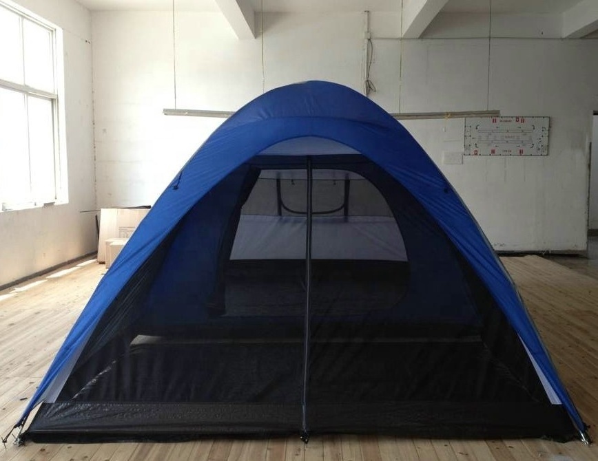 JWF-080 Custom Large Outdoor Luxury 6 Person Camping tents Two Bedroom Polyester Fiberglass Beach camping tent