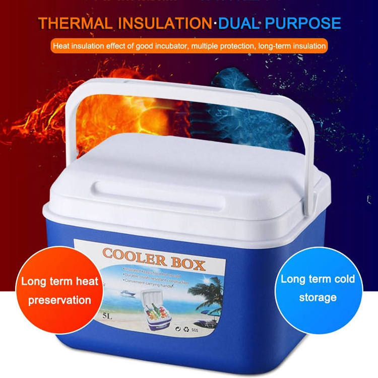 JW-107 Outdoor mini portable 8L ice cooler insulation box camping refrigerated box food grade plastic cooler box