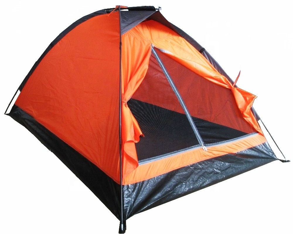 JWF-063 China camping supplies waterproof single layer 2 people mosquito easy camp tents outdoor