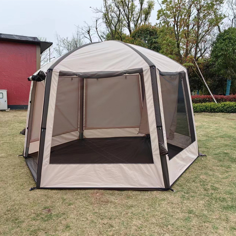 JWF-236 Rainproof hexagonal air tent camping outdoor big space inflatable shelter tent