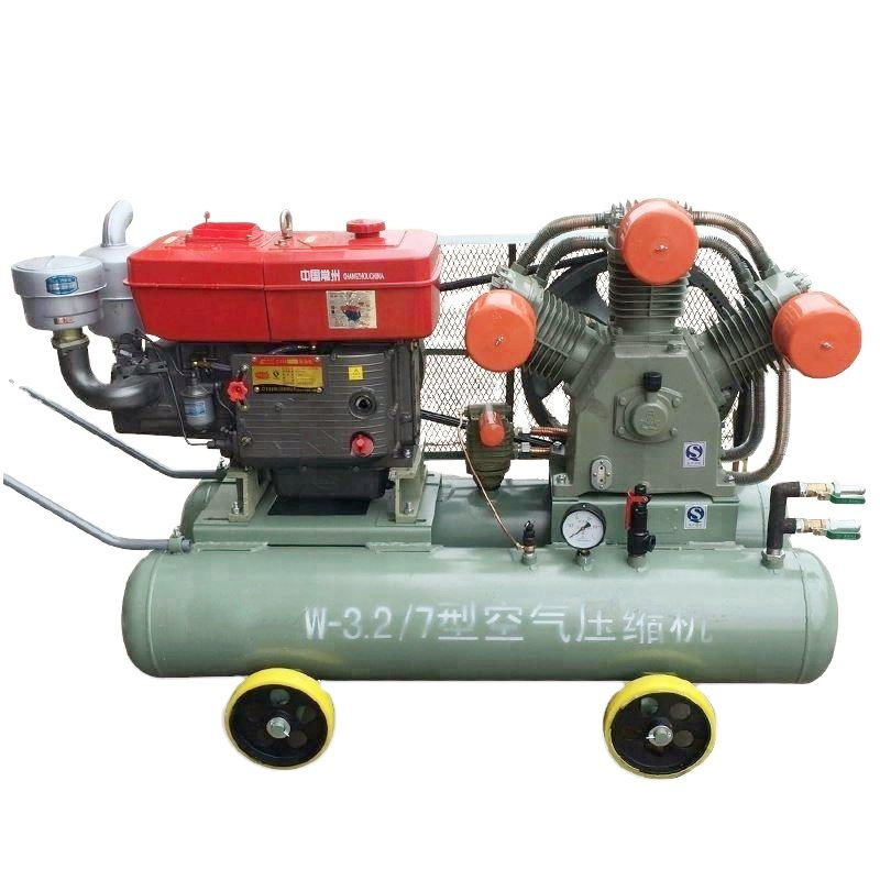 W3.2-7 7bar mobile diesel air compressor drilling machine portable mining air compressor for drilling holes