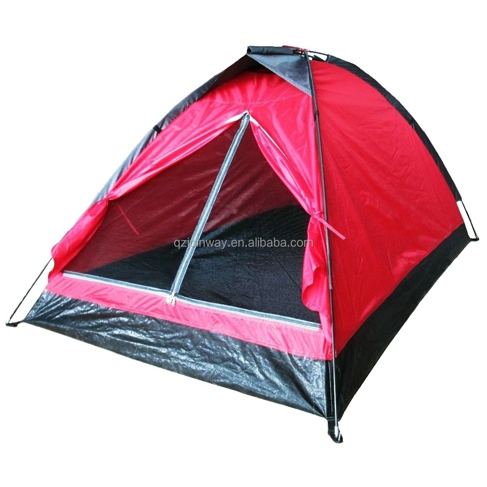 JWF-063 China camping supplies waterproof single layer 2 people mosquito easy camp tents outdoor