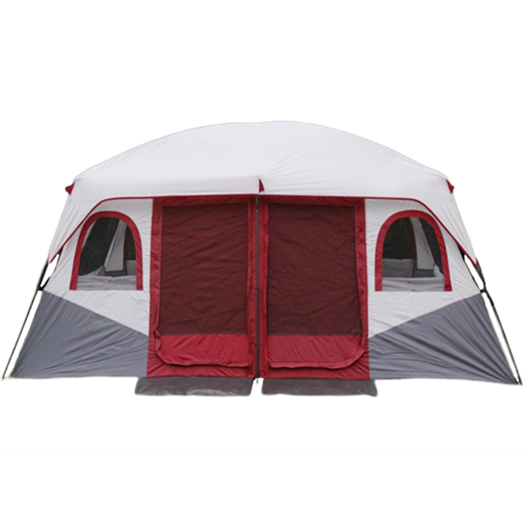 JWF-201 Outdoor 2 bedroom tourist house tent multi person camping large space garden party tents