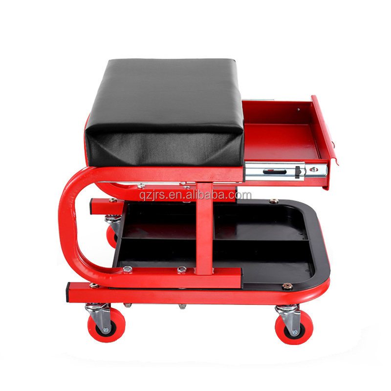 Vehicle Auto Repair tool Garage Mechanics Roller Seats Rolling Creeper Padded Mechanic Stool with Tool Tray