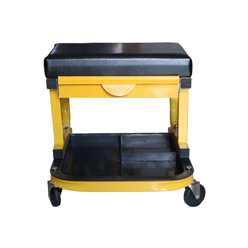 Vehicle Auto Repair tool Garage Mechanics Roller Seats Rolling Creeper Padded Mechanic Stool with Tool Tray