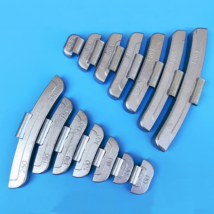 JRS Car wheel weights Pb/lead plated clip on wheel weight of alloy wheels for tire balance/pb wheel balance weight of alloy rims