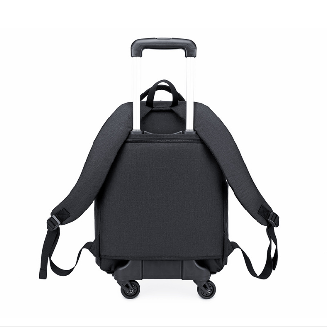 Custom Unisex Teenagers Boys Girls Fashion Rolling Backpack Wheeled Trolley School Bags Detachable Student Bag Book Travel Pack