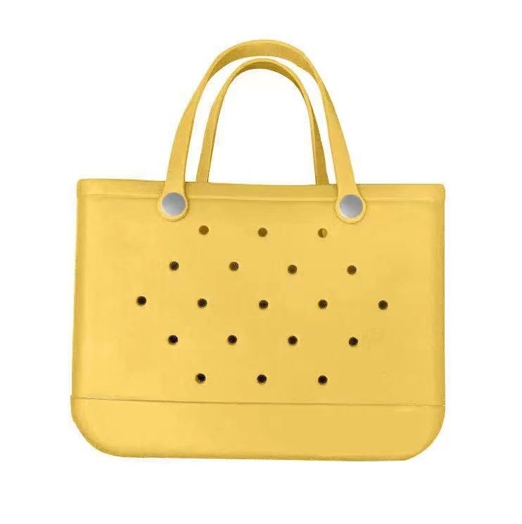 Hot Sale Women Wholesale Beach Waterproof Tote Bags Custom Summer Rubber Large Fashion Eva Silicone Bogg Bag