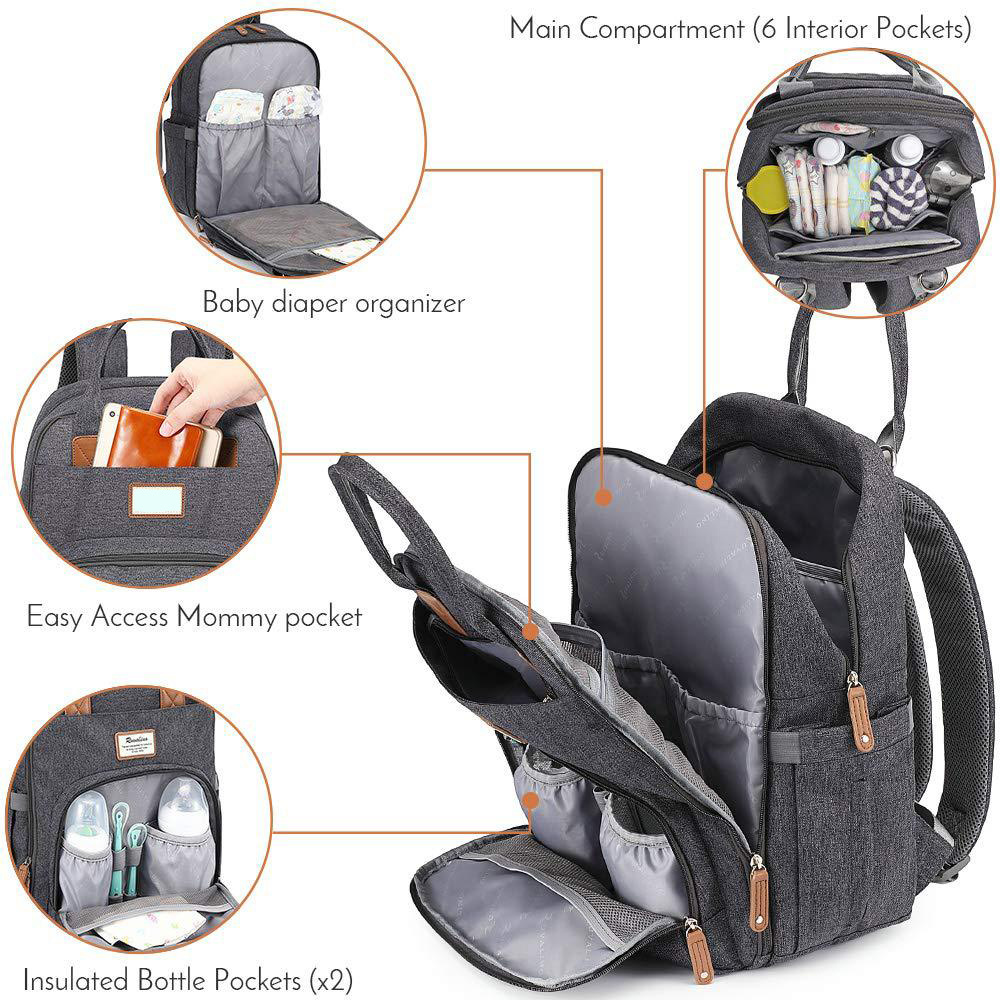 Custom Diaper Bag Backpack Multifunction Travel BackPack Maternity Baby Changing Bags Large Capacity Waterproof and Stylish