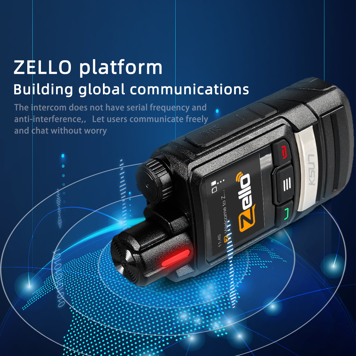 KSUN ZL60 PTT GSM POC Global Mobile Phone Radio 100 5000 KM 1000 Mile Range Group Call Zello 4G Walkie Talkie with SIM Card