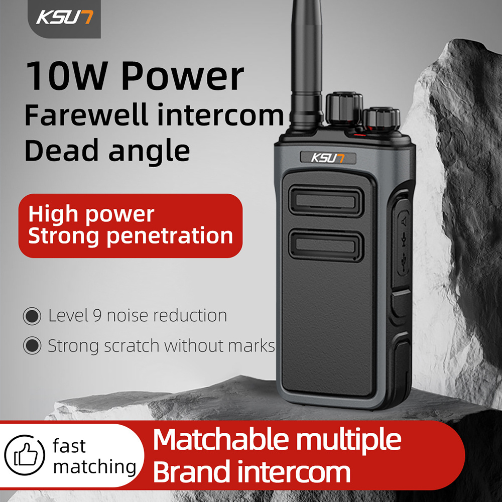 KSUN X40plus 10W High Power Wireless Intercom Easy Pairing Decoding Long Range Two Way Radio Comunicador Walkie Talkie