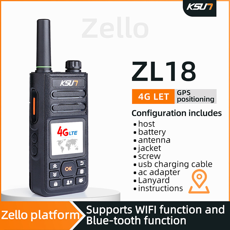 ZL18 Walkie Talkie Long Range 100km 200km 5000km 4G LTE GSM Mobile Phone Two Way Radio Android PTT Poc Zello Walkie-Talkie