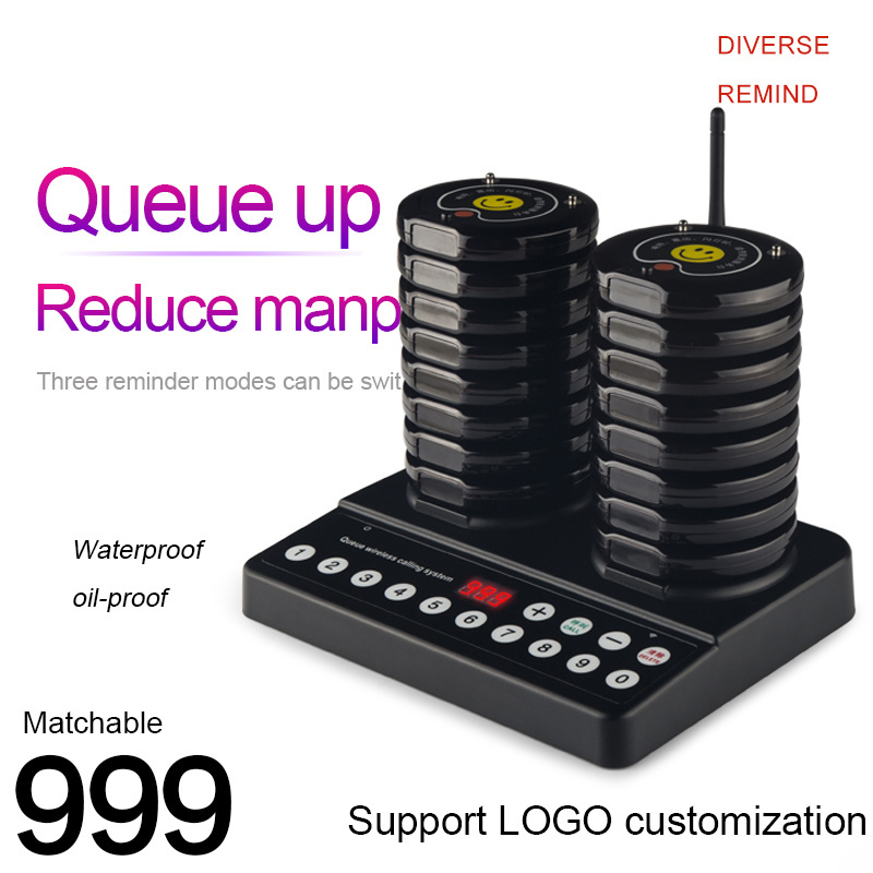 KSUN X-Q30 Wireless Queue Paging System Pager Waiter Calling System for Restaurant/ Coffee Shop Queuing System Pager