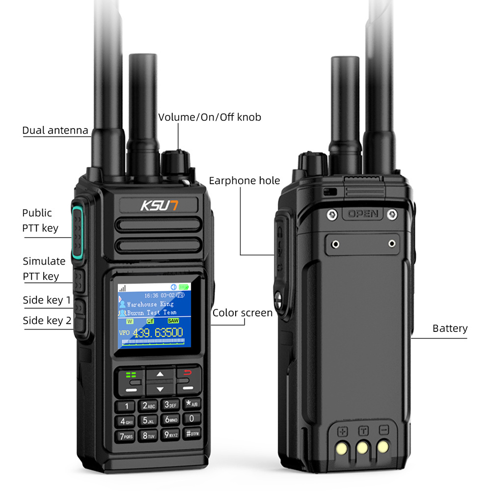 KSUT CT67P 10W 200 mile 100 km Long Range GPS IP68 Radio POC Network Analog Dual Mode Relay Function SIM Card Walkie Talkie