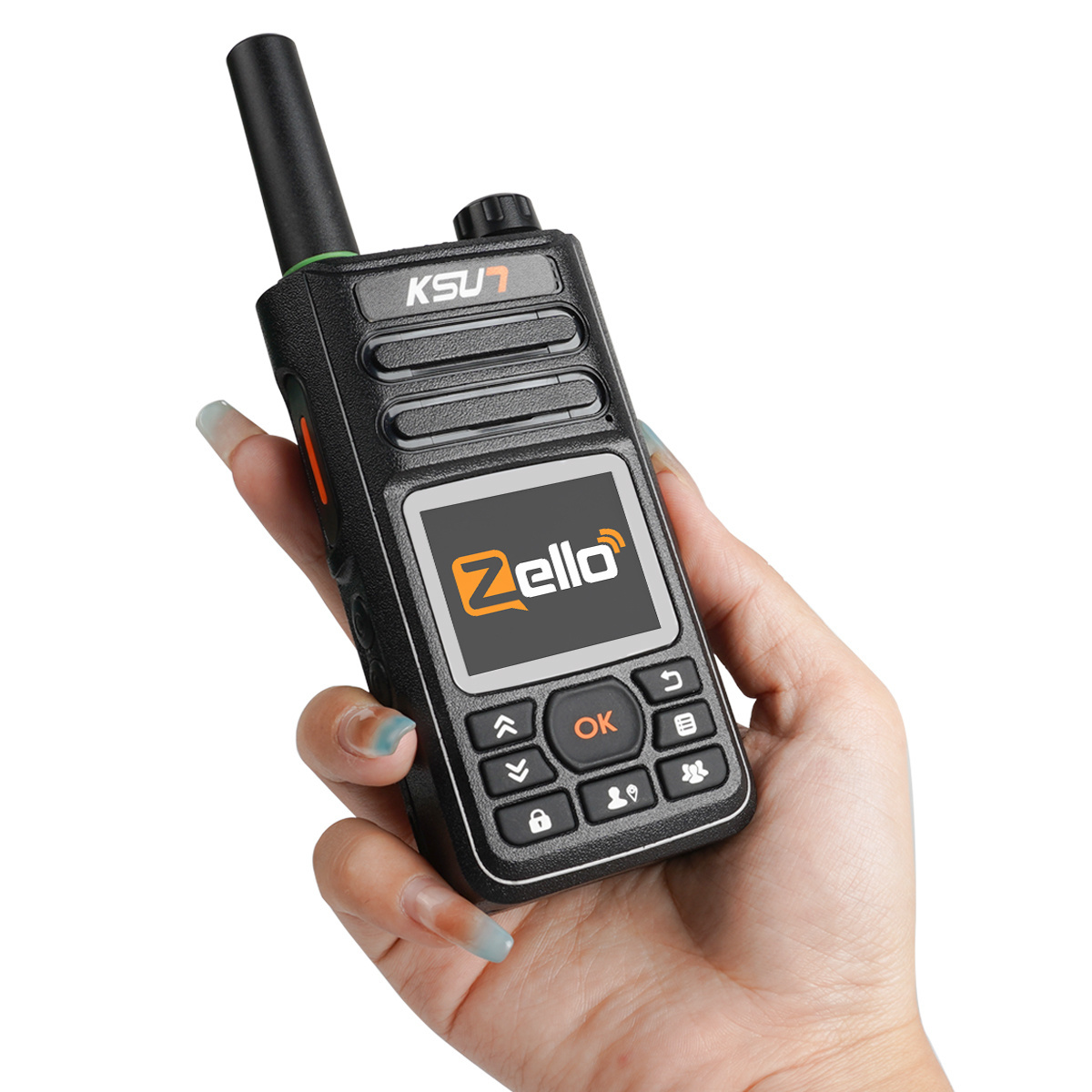 KSUN ZL18 4G LTE 3G GSM Network POC Mobile Radio GPS WiFi BT Woki Toki 100 KM 1000 Mile Range Zello PTT Android SIM Card Walkie