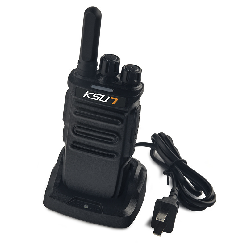 KSUNTFSI Mini Handheld Two Way Radio Small UHF Transmitter Receiver Waterproof HF Radios Scanner Long Range Walkie Talkie