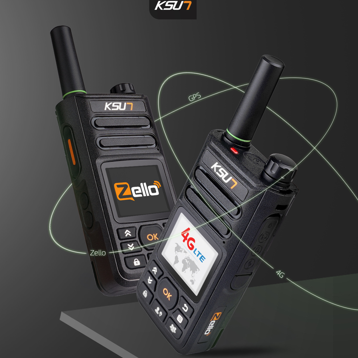 KSUN GPS WiFi Walkie-talkie 4G 3G GSM Poc Mobile Two Way Radio 5000km Long Range Zello Walkie Talkie