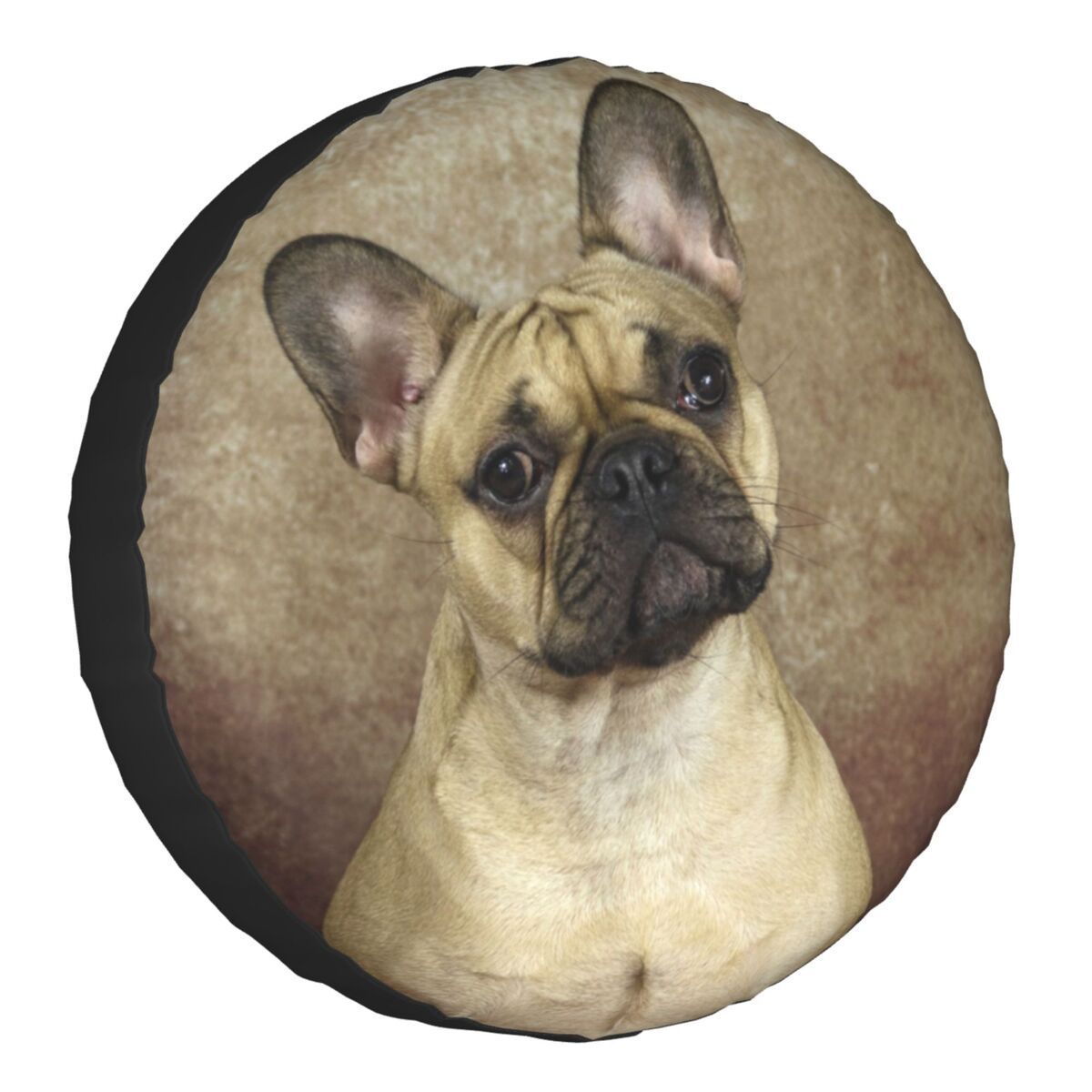 Factory Hot Sale Tire Covers Gray Stripe Cute French Bulldogs Spare Tire Cover Product Manufacturer Vehicle Interior Accessories