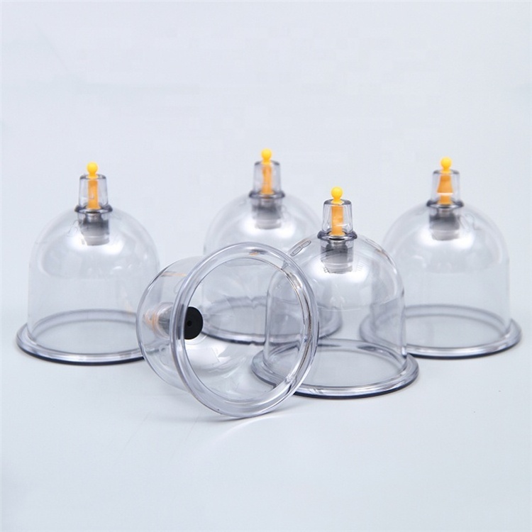 Wholesale 100PCS/BOX Plastic AS Wet Hijama cupping Cups massage suction therapy tool vacuum cupping set