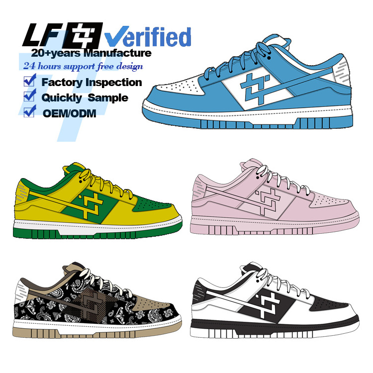 Customize Logo Men Blank Zapatos De Hombre Manufacturer Basketball Custom Sb Low High Cut Casual Leather Sneakers Custom Shoes