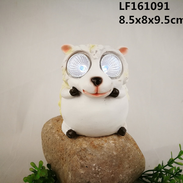 outdoor decor solar light resin animal statue ,hedgehog statue sculpture resin animal solar led light