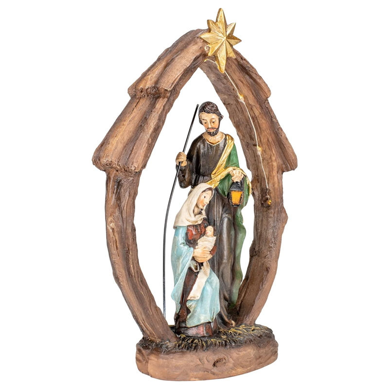 Nativity Ornaments Holy Family Figurine Catholic Statue Holy Religious Statue Table Decoration