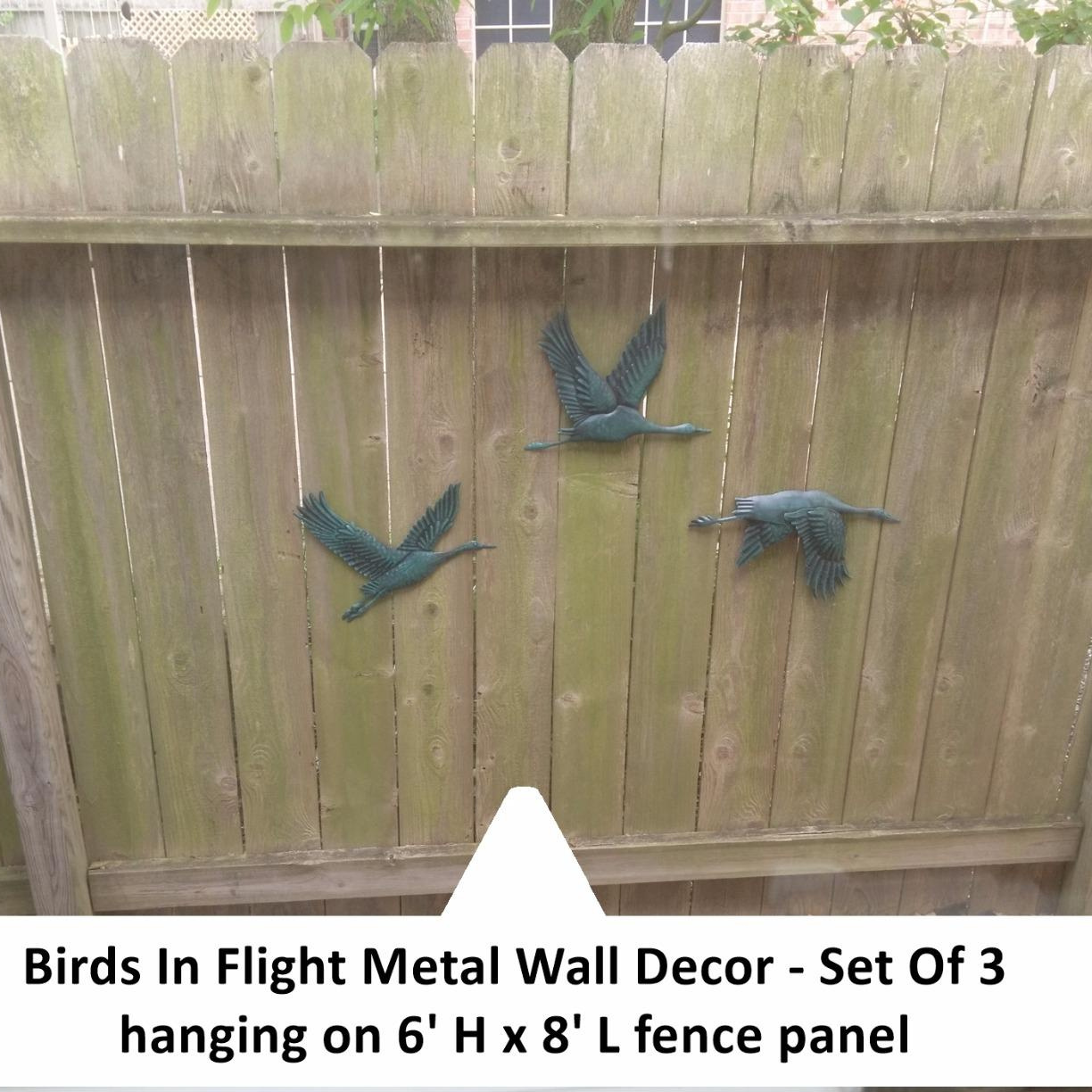 3d Flying Birds Metal Crane Wall Art Living Room Bedroom Decoration