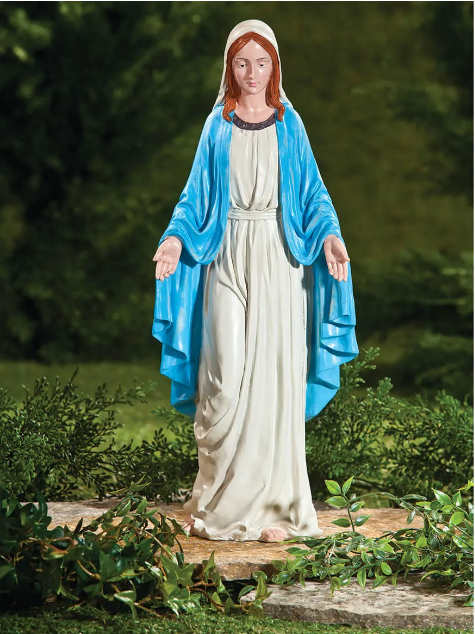 Factory wholesale catholic religious statues resin poyresin crafts virgin mary statue small