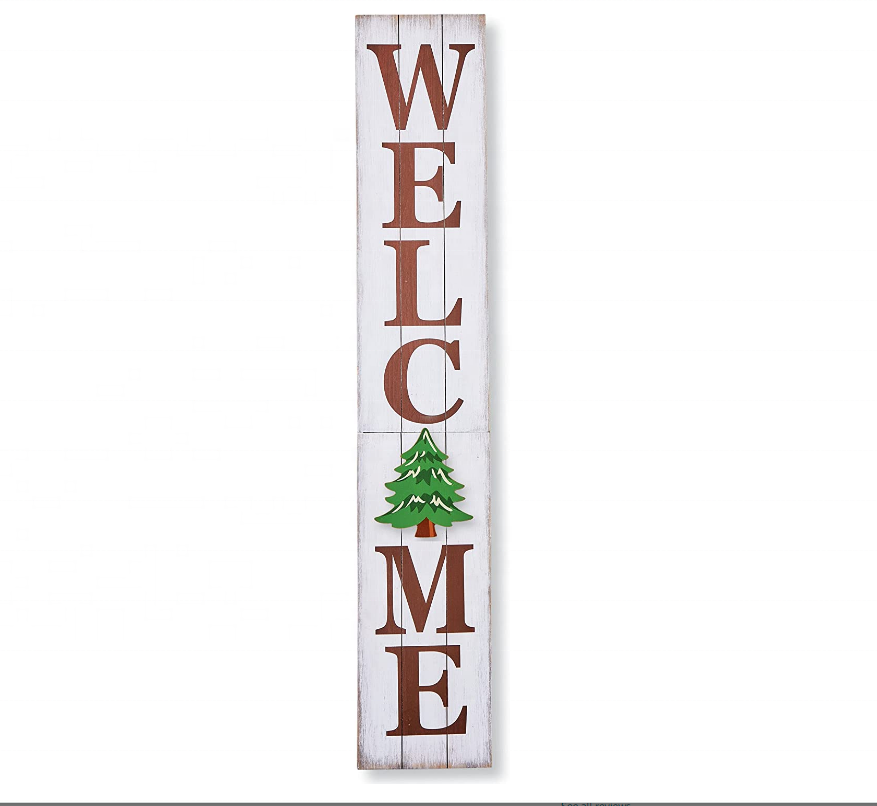 Home Decor Vertical Multi-Season Wooden Welcome Sign Decor with Magnetic